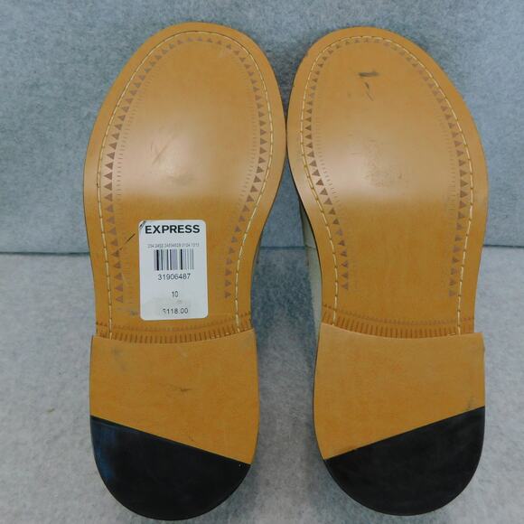 Express New Men's Beige Leather Suede Loafers Size 10 -Retails $118.00 - Picture 5 of 7